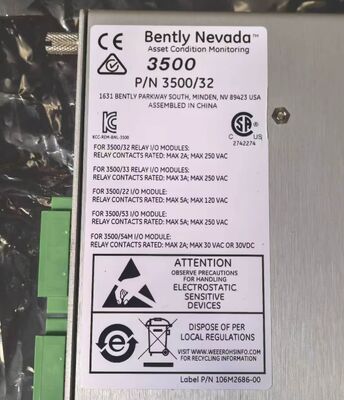 125720-02 Bently Nevada 3500 4 Kanallı Röle Modülü Tam Yükseklik Alarm Sürücü Mantığı ile